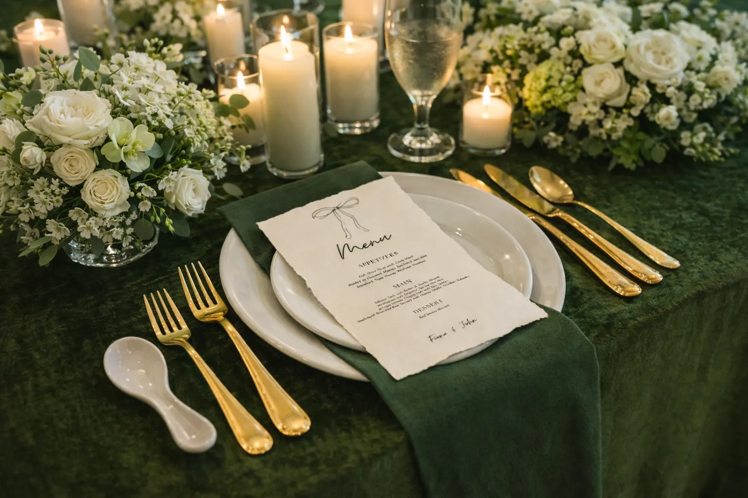 Fine dining restaurant table