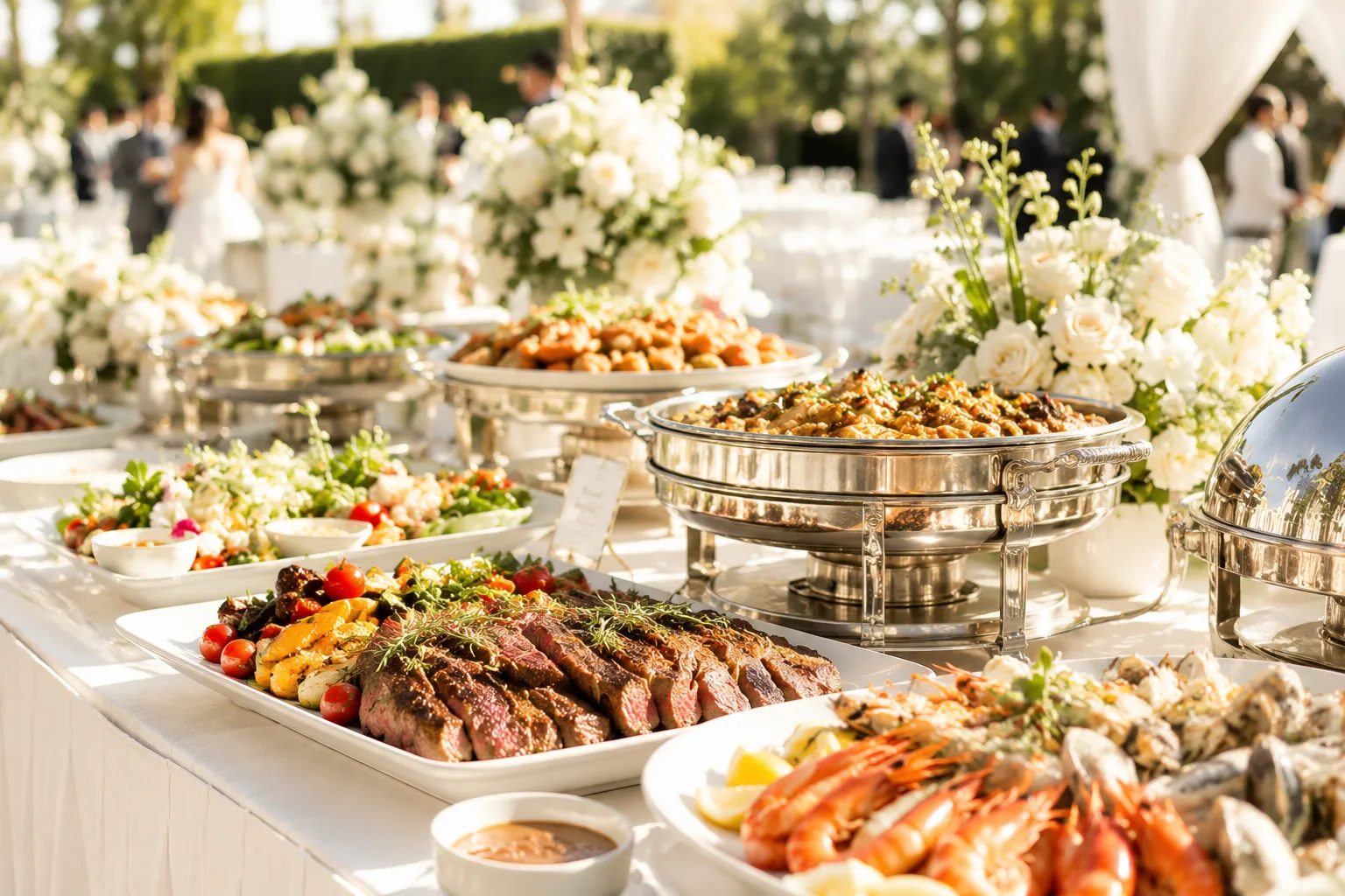 Elegant catering spread for events
