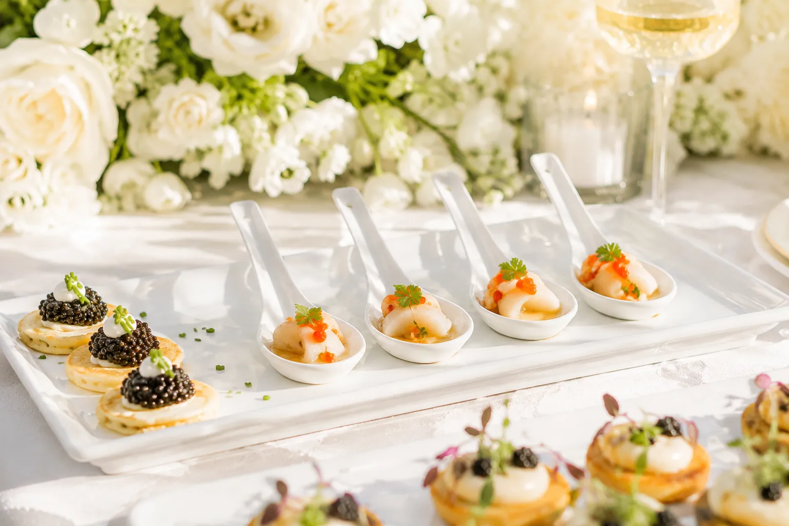 Refined catered dining presentation